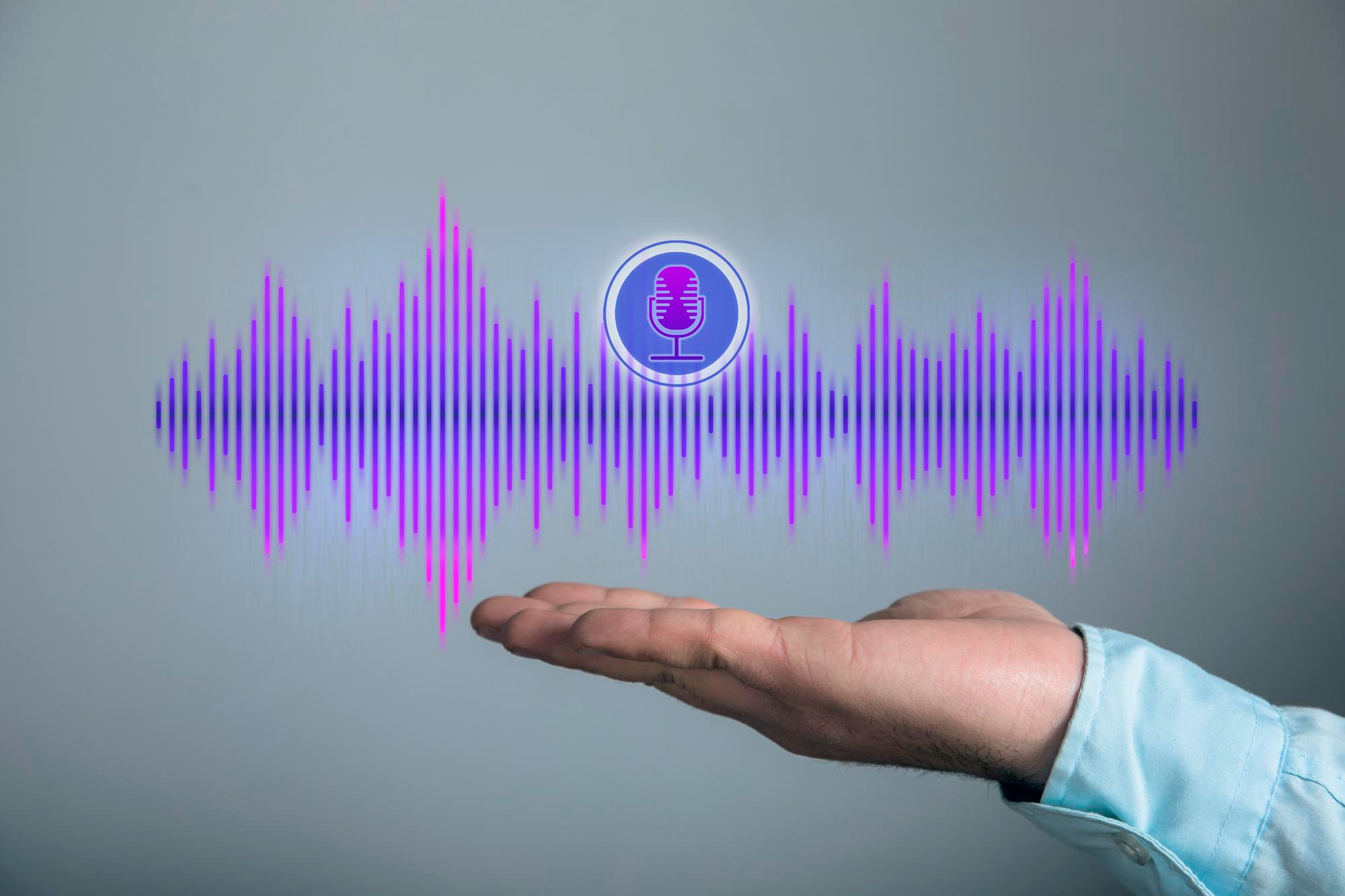 sound waves in hand for voice control