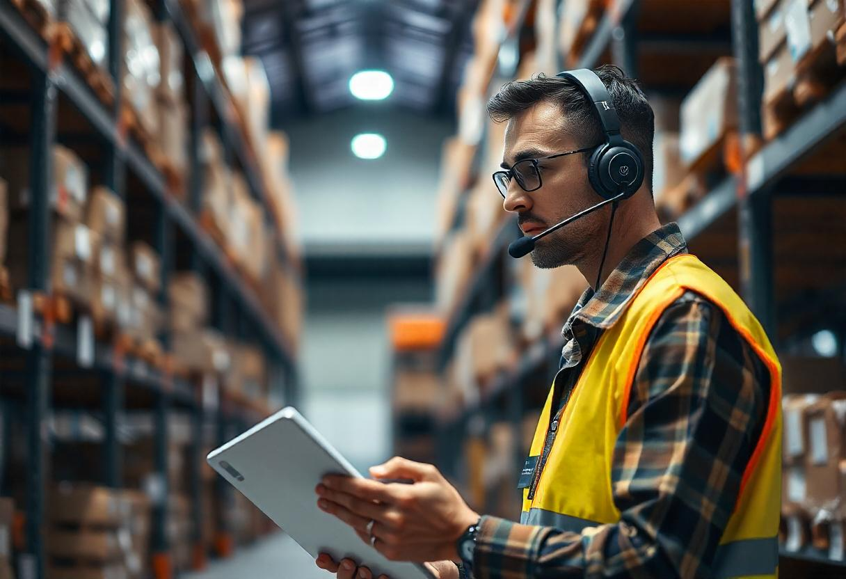 Worker in a warehouse